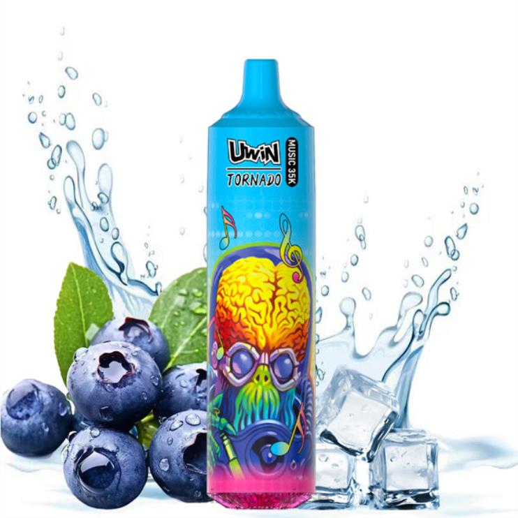 UWIN Vape Nicotine - myrtille sur glace UWIN CRYSTAL vape jetable 35k 82TB219